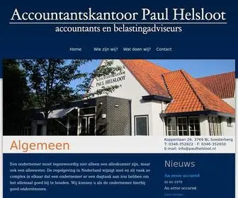 Paulhelsloot.nl(Accountantskantoor Paul Helsloot) Screenshot