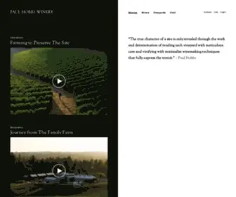 Paulhobbswinery.com(Paul Hobbs Winery) Screenshot