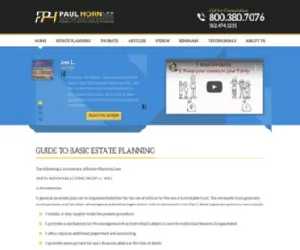 Paulhornlawfirm.com(Paul Horn) Screenshot