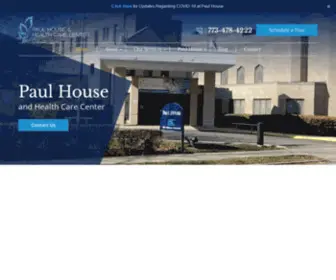 Paulhousehc.com(Paul House & Health Care Center) Screenshot