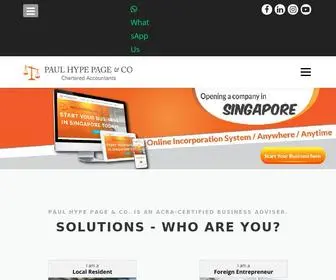 Paulhypepage.com(Company Incorporation in Singapore) Screenshot
