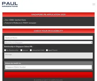 Paulimmigrations.com.sg(Singapore PR ApplicationOver 40) Screenshot