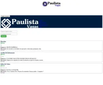 Paulistavagas.com.br(Busque agora empregos em são paulo) Screenshot
