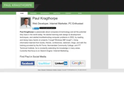 Paulkragthorpe.com(Paul Kragthorpe) Screenshot