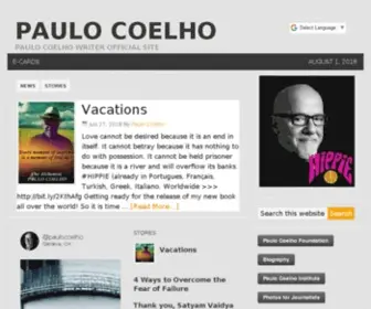 Paulocoelho.com(Paulo Coelho's Official Website) Screenshot