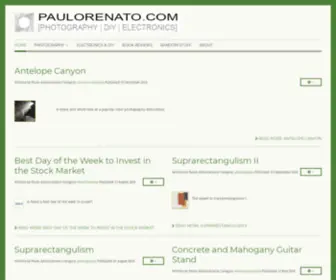 Paulorenato.com(Photography, Electronics and DIY) Screenshot