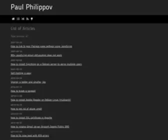 Paulphilippov.com(Paul Philippov) Screenshot