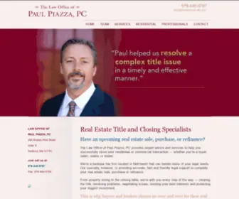 Paulpiazzalaw.com(Law Office of Paul Piazza) Screenshot