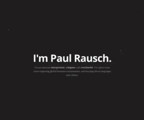 Paulrausch.com(Paul Rausch's vCard) Screenshot