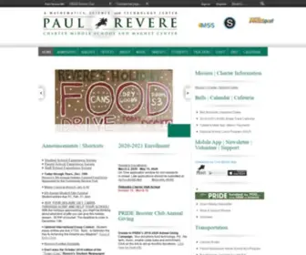 Paulreverems.com(Paul Revere Charter Middle School and Magnet Ctr) Screenshot