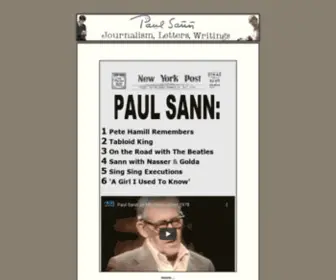 Paulsann.org(Paul Sann Journalism) Screenshot