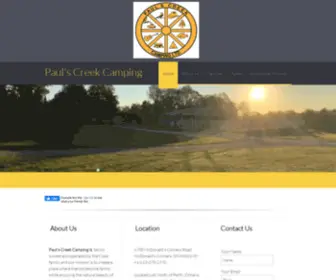 Paulscreek.ca(Paul's Creek Camping) Screenshot