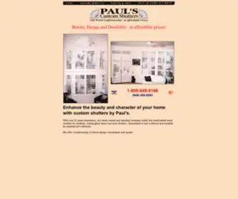 Paulscustomshutters.com(Pauls Custom Shutters) Screenshot