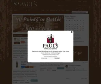 Paulsdc.com(Paul's Wine and Spirits) Screenshot