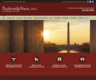 Paulsonandnace.com(Medical Malpractice Lawyer Washington DC) Screenshot