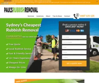 Paulsrubbish.com.au(Rubbish Removal Sydney) Screenshot