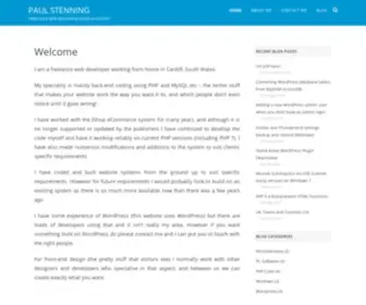 Paulstenning.com(Freelance web developer based in Cardiff) Screenshot