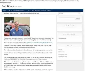 Paultillson.com(This Website) Screenshot