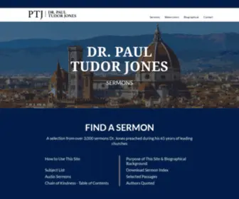 Paultudorjones.org(Faith, Sermons, & Watercolors of PT Jones) Screenshot