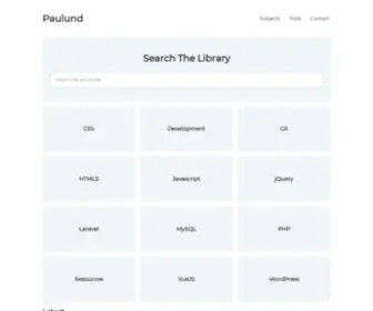 Paulund.co.uk(Laravel, VueJS, PHP, CSS Tutorials) Screenshot