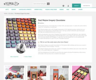 Paulwaynegregory.com(Paul Wayne Gregory Chocolates on) Screenshot