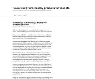 Pauraprod.com(Pure, healthy products for your life) Screenshot