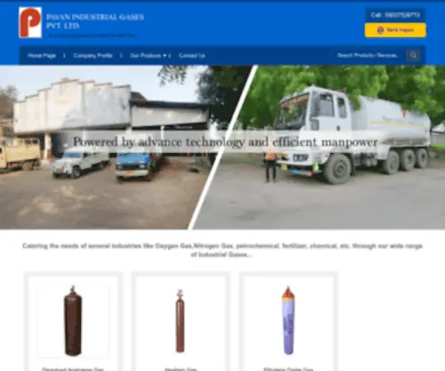 Pavangases.com(PAVAN INDUSTRIAL GASES PVT. LTD) Screenshot