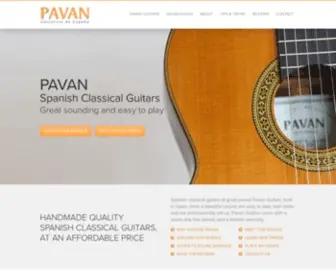 Pavanguitars.com(Spanish Classical Guitars) Screenshot