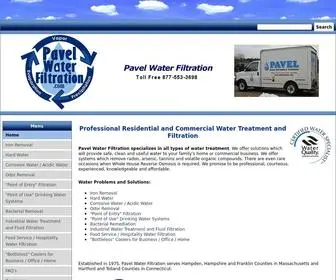 Pavelwaterfiltration.com(Professional Residential and Commercial Water Treatment and Filtration) Screenshot