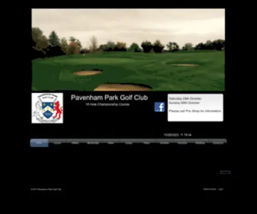 Pavenhampark.com(Pavenham Park Golf Club) Screenshot