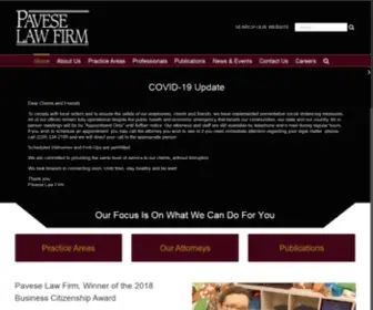 Paveselaw.com(Pavese Law) Screenshot