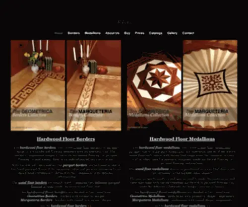 Pavexparquet.com(Hardwood Floor Borders and Medallions) Screenshot