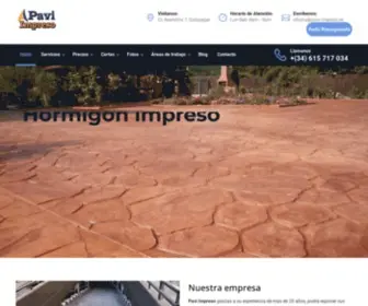 Pavi-Impreso.es(Pavimentos de hormigón impreso) Screenshot