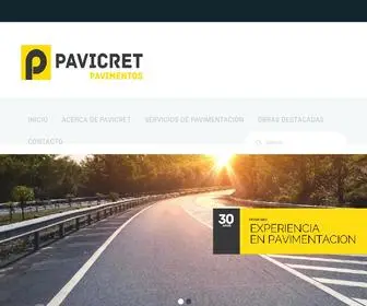 Pavicret.cl(Especialistas en Pavimentacion de Hormigon) Screenshot