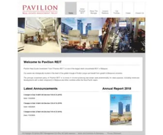 Pavilion-Reit.com(Pavilion REIT) Screenshot
