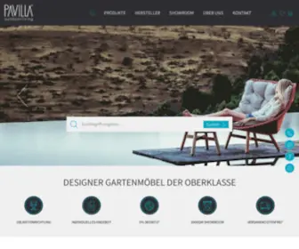 Pavilla.de(Exklusive Designer Gartenmöbel im Pavilla Online) Screenshot