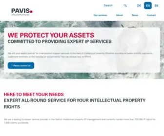 Pavis.com(Worldwide IP services) Screenshot