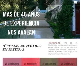 Pavitra.es(Fabricantes de pavimentos en España) Screenshot