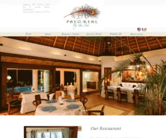 Pavorealrestaurant.com(Romantic dinner on the beach) Screenshot