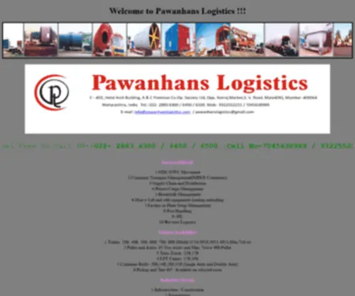 Pawanhanslogistics.com(Pawanhans Logistics) Screenshot