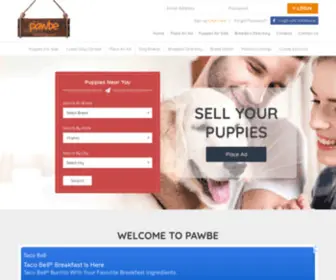 Pawbe.com(Free dog classifieds ✔️ Pawbe) Screenshot