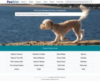Pawdiet.com(Pet Food Reviews) Screenshot