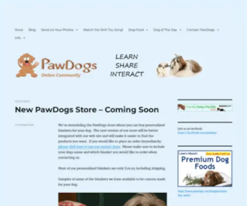 Pawdogs.com(PawDogs Online Community) Screenshot