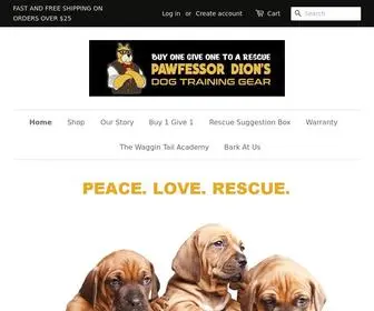 Pawfessordion.com(Pawfessor Dion's Dog Training Gear) Screenshot