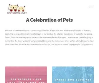 Pawfriendly.com(Pet care tips) Screenshot