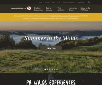 Pawilds.com(Pennsylvania Wilds Home) Screenshot