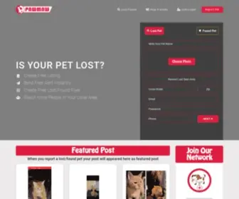 Pawmaw.com(Lost and Found Cats) Screenshot