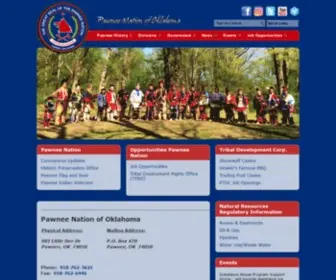 Pawneenation.org(Pawnee Nation of Oklahoma) Screenshot