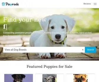 Pawrade.com(Find your Perfect Puppy) Screenshot