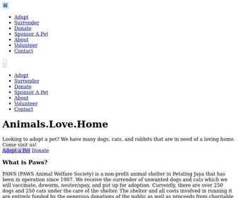 Paws.org.my(Paws Animal Welfare Society) Screenshot